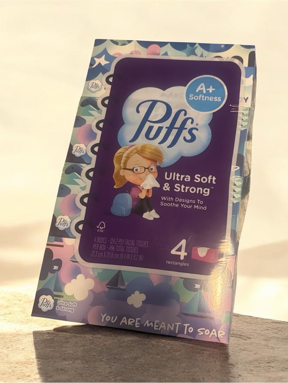 Ultra Soft & Strong Facial Tissues - Purple